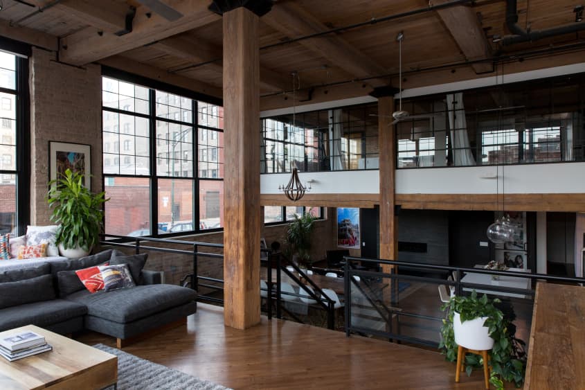 View of Warm Industrial Remodeled Chicago Loft Tour | Apartment Therapy